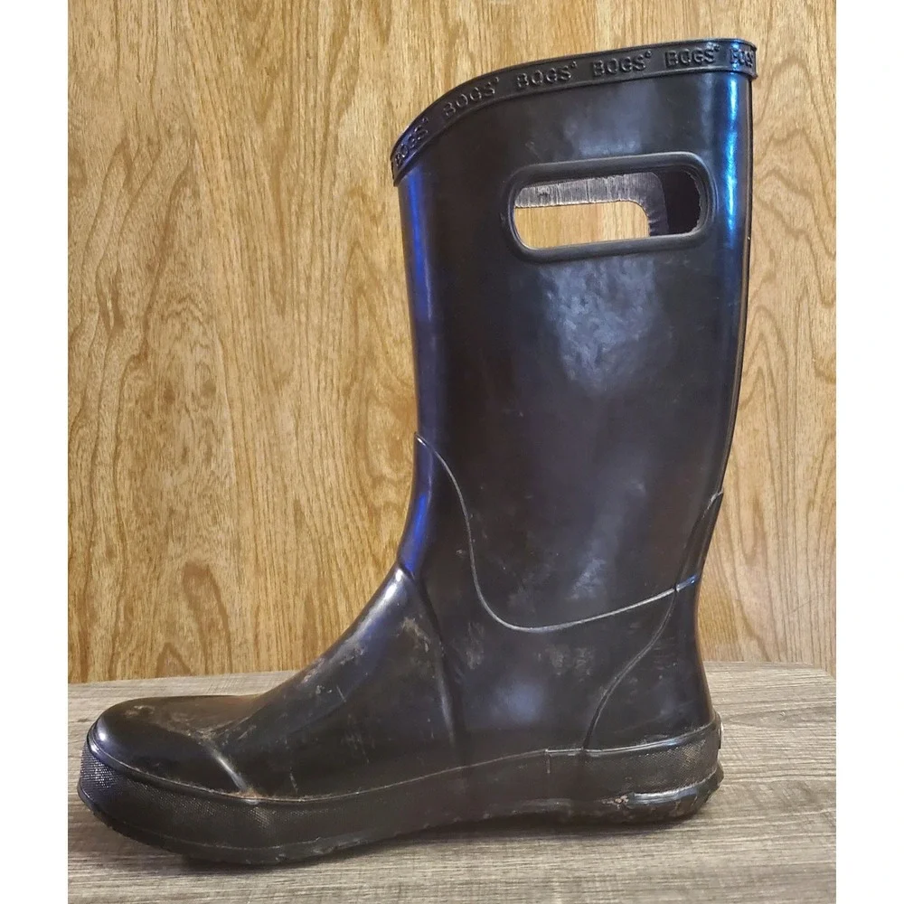 Bogs Tall Slip On Rainboots‎ Youth Size 6 Black